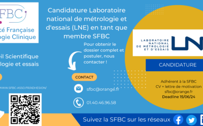 Appel d’offres SFBC : Candidature Laboratoire National de Métrologie et Essais