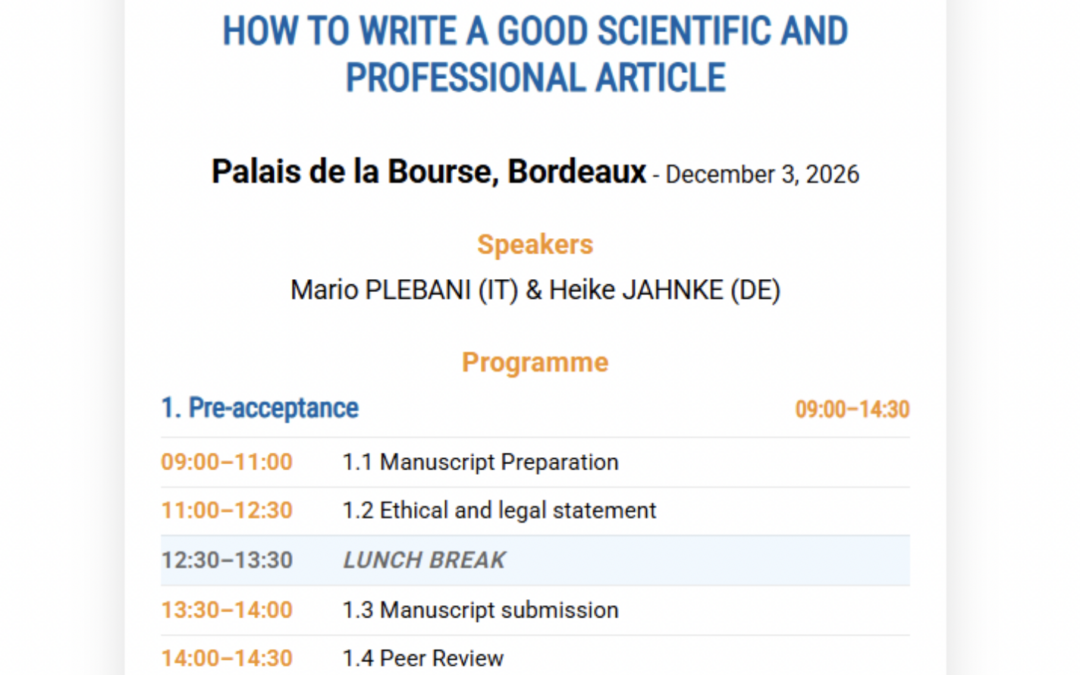 EFLM Postgraduate Course – 3 décembre