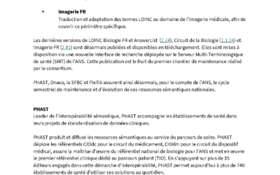 PHAST pilote un consortium autour de la terminologie LOINC pour l’ANS